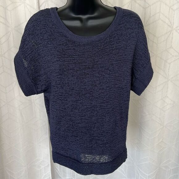 WD.NY Loose Knit Short Sleeve Top Sweater - Picture 1 of 8
